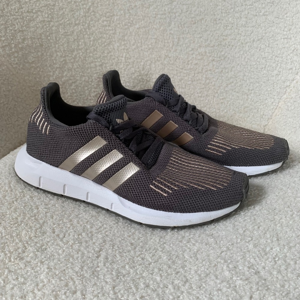 Adidas Swift Run J CQ2598 6.5 Shoes Gray Five/Copper Metallic Sneaker